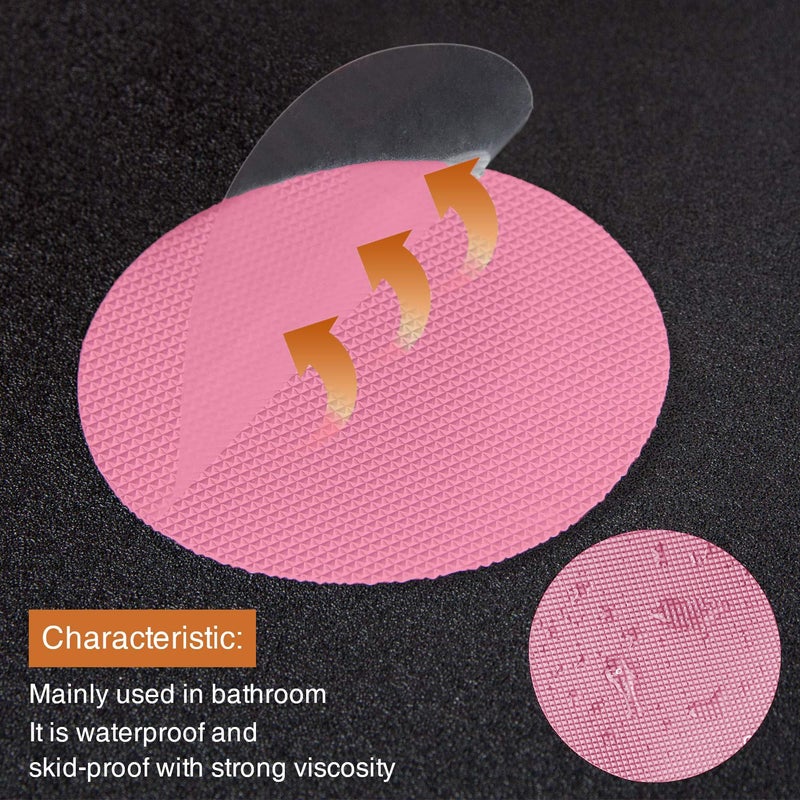Secopad Original Bathtub Non-Slip Stickers for Tub & Shower Floor, Strong Anti-Slip Shower Stickers with Scraper Ideal for Families with Kids, Adults & Seniors, 24 PCS (Pink) - Image 2